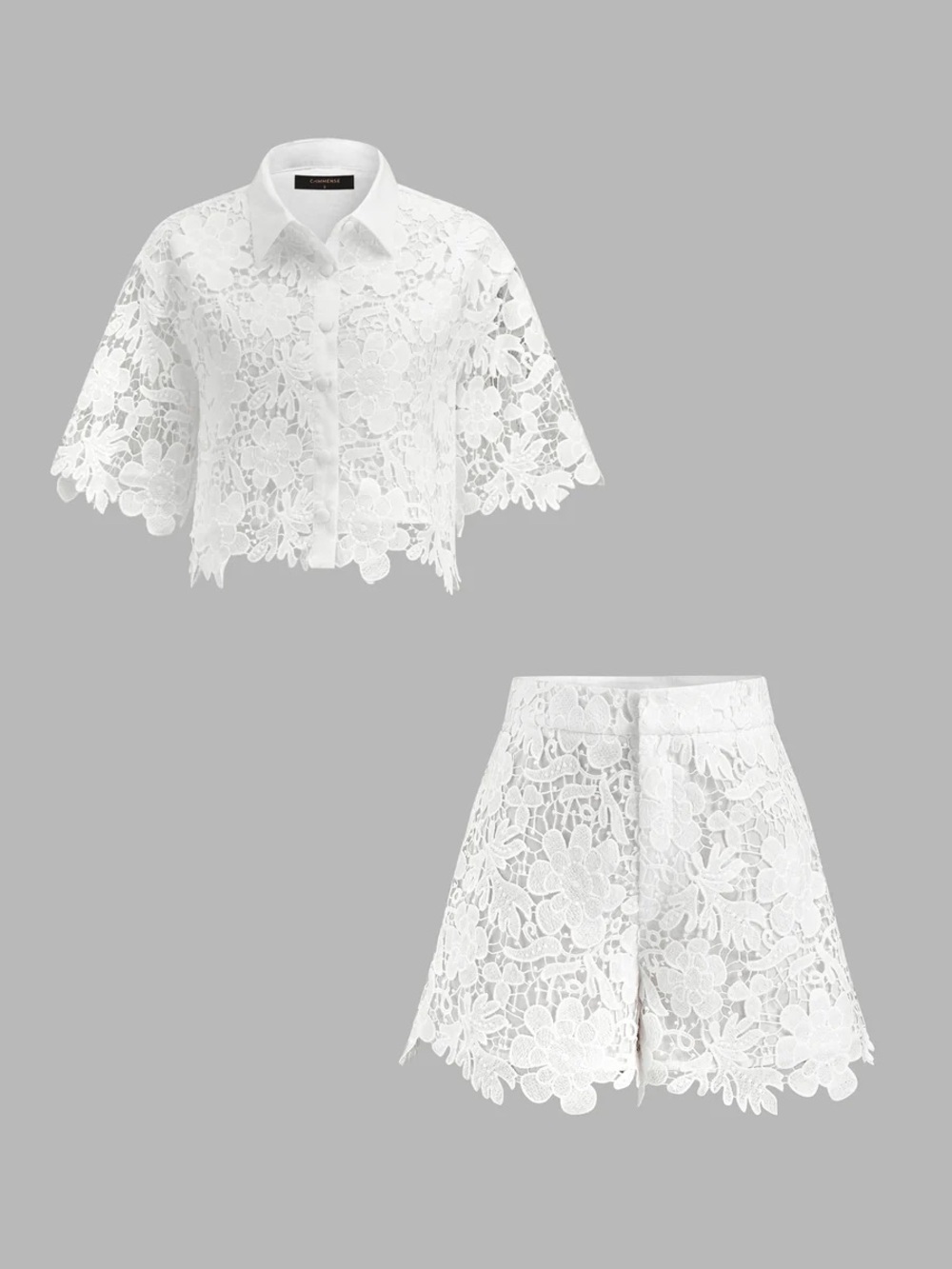 NWT 🤍 Commense SET Lace Shorts & Top - Picture 2 of 15